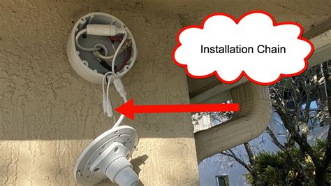 mount external security camera to electrical junction box|attach camera to box exterior.